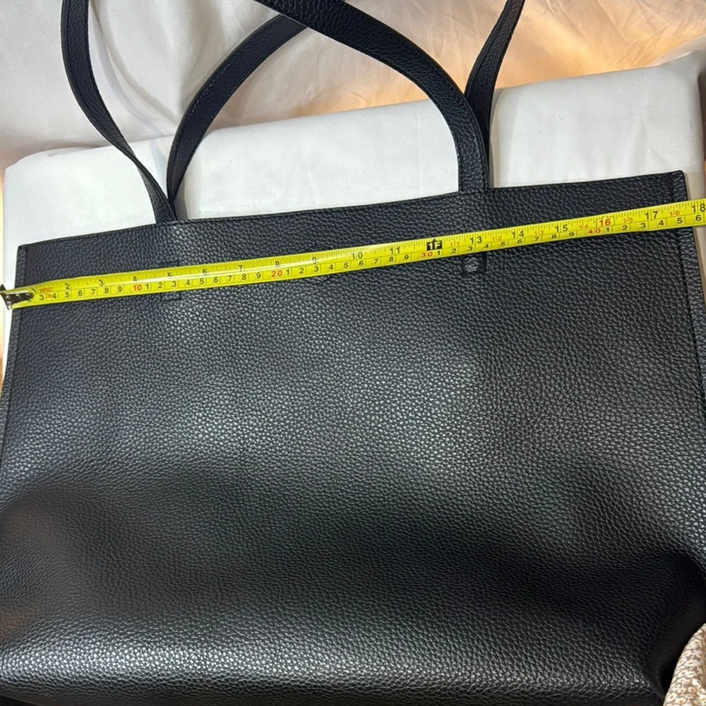 Black Textured Tote Bag